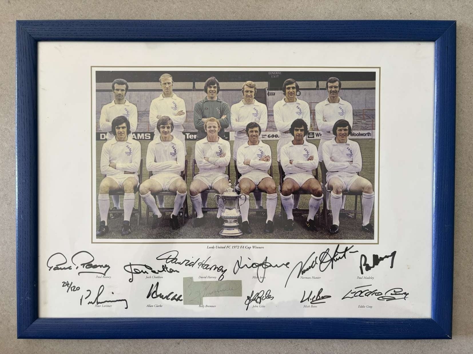 The 1972 FA Cup winning team signed — print 24 of 120