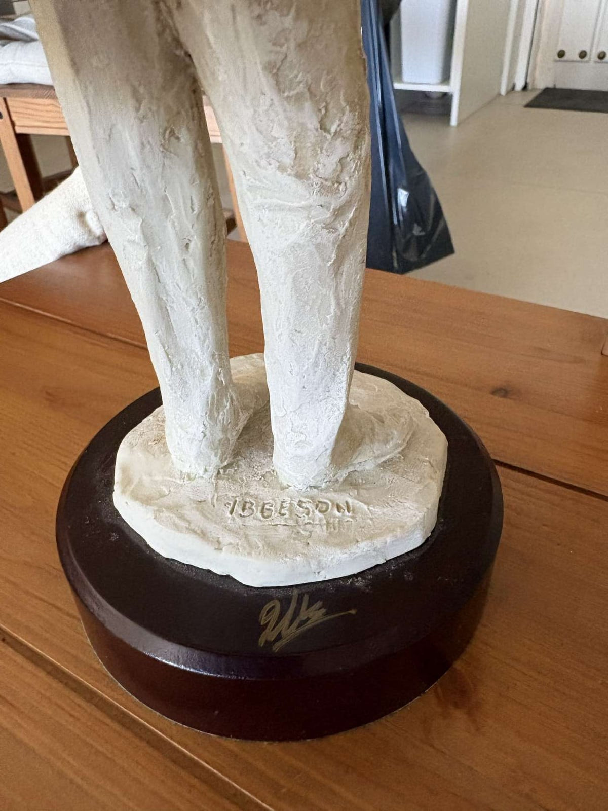 The signed sculpture