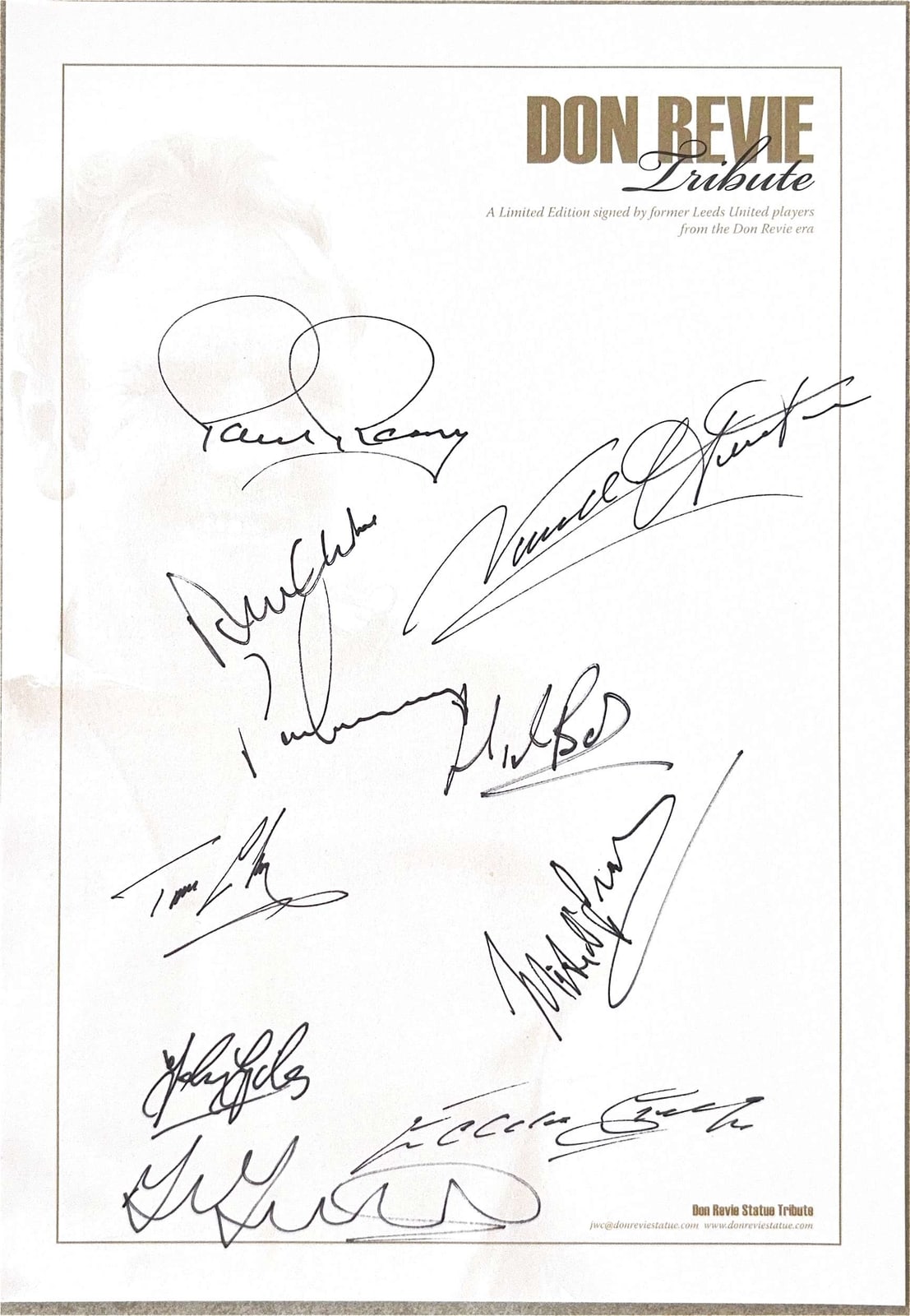 Signed tribute page