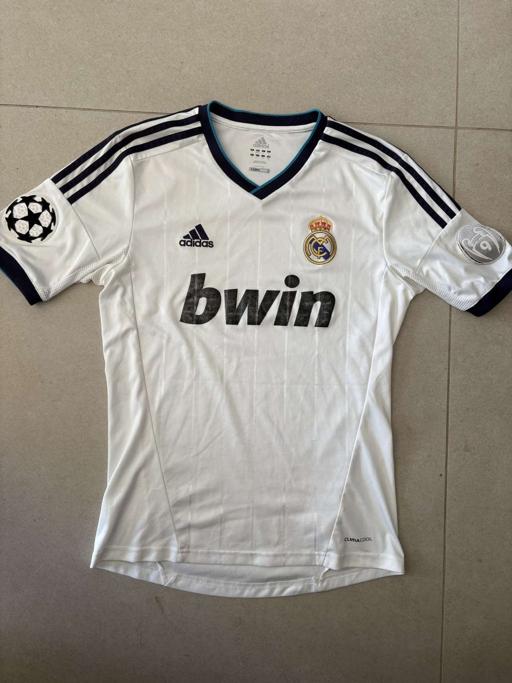 2012/13 Real Madrid home shirt, front, adidas with bwin sponsor