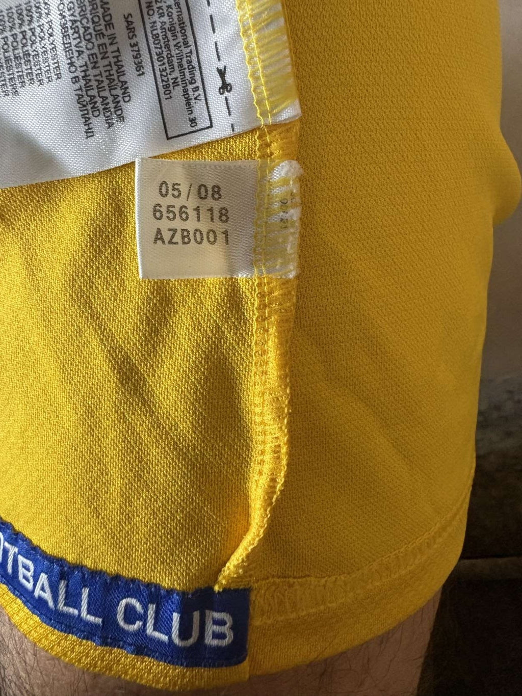 Inner label showing adidas product code 656118