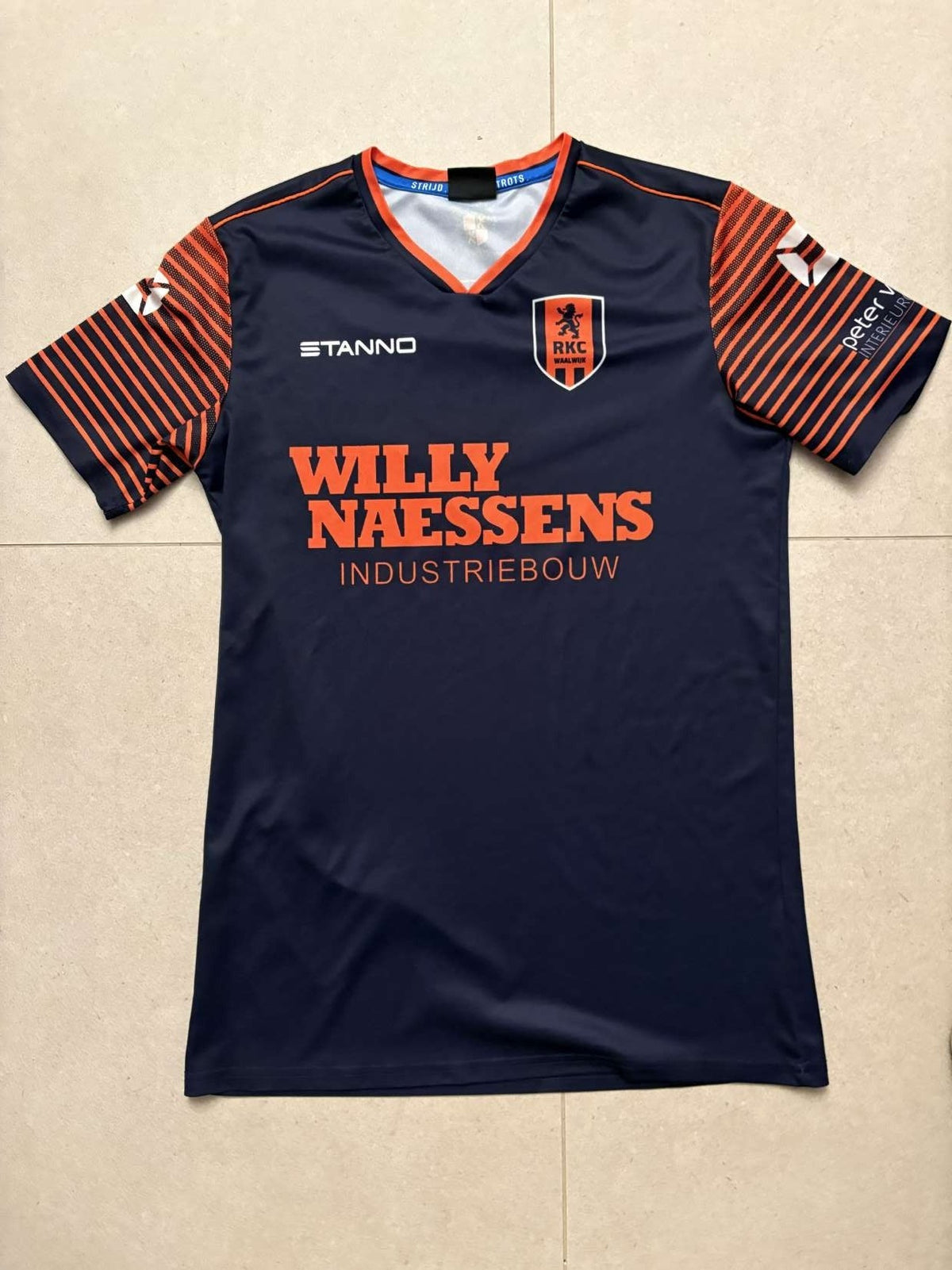 2019/20 RKC Waalwijk away shirt in navy and orange, front, Stanno