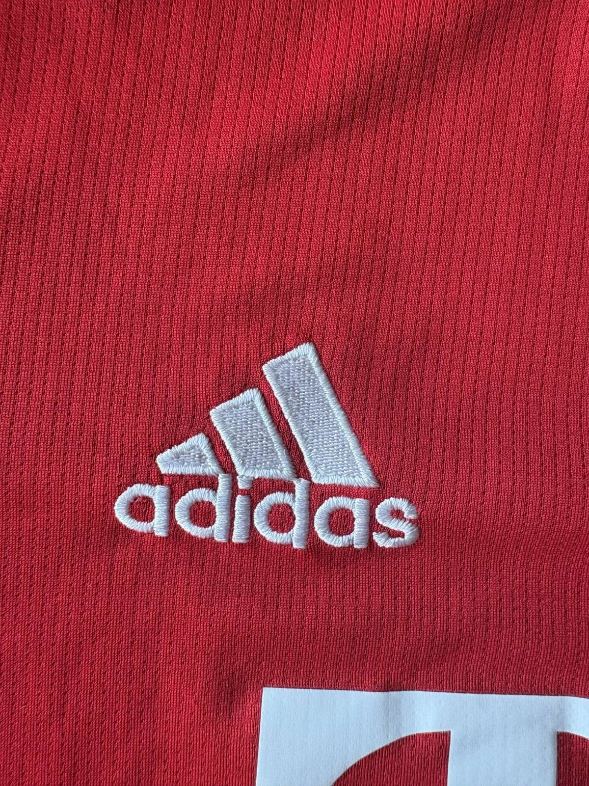 adidas logo on the 2015/16 Bayern Munich home shirt