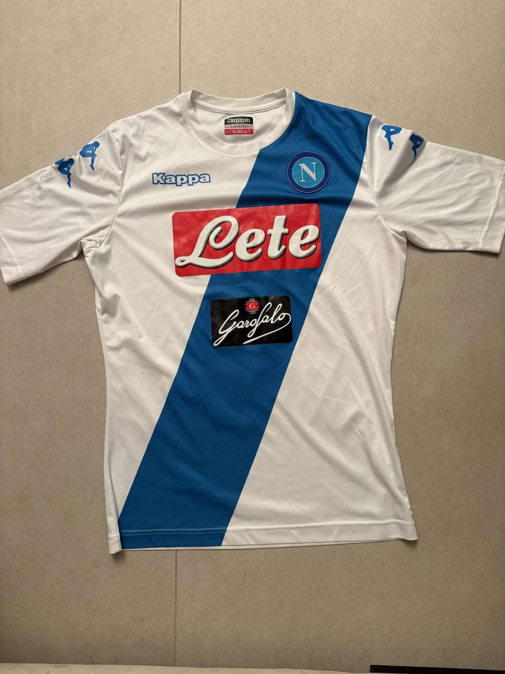 2016/17 Napoli away shirt in white, front, Kappa