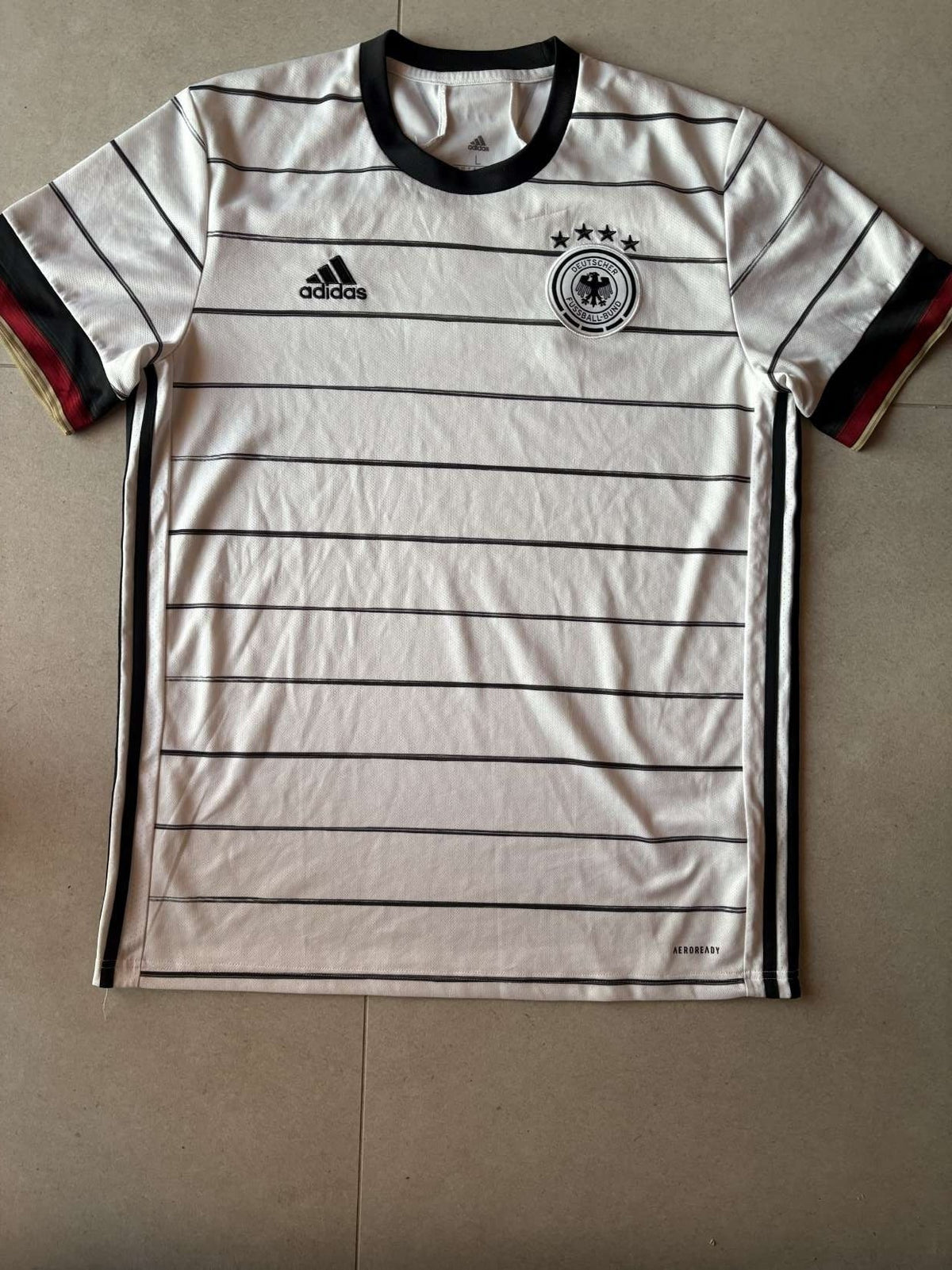 2020 Germany home shirt in white, front, adidas
