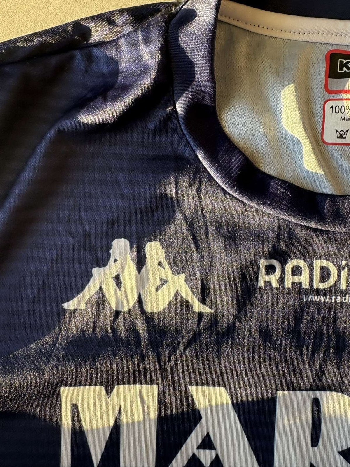 Kappa logo on the 2019/20 USD Bitonto third shirt