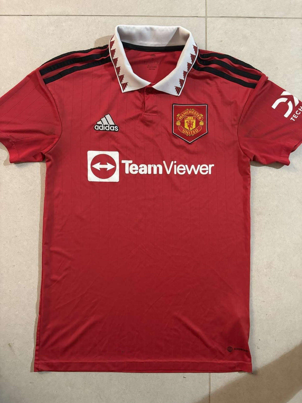 2022/23 Manchester United home shirt, front, adidas with TeamViewer sponsor