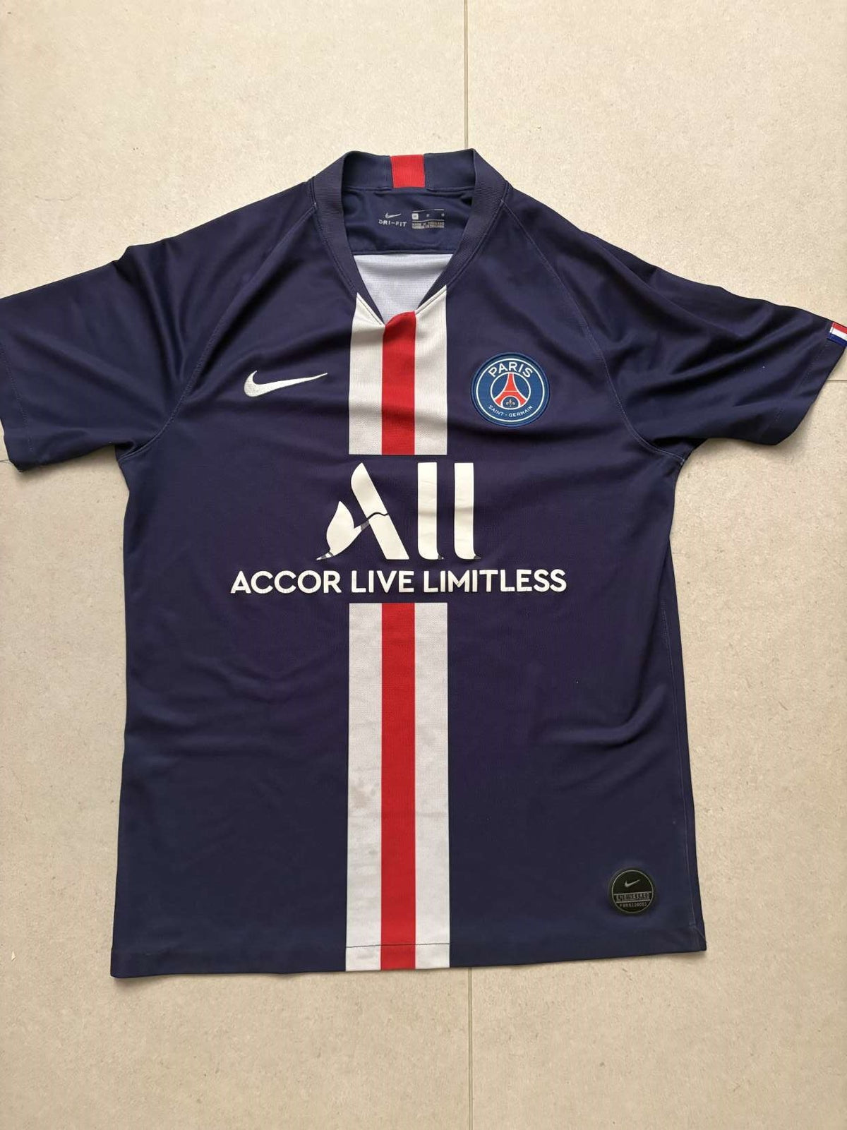 2019/20 Paris Saint-Germain home shirt, front, Nike with ALL Accor Live Limitless sponsor