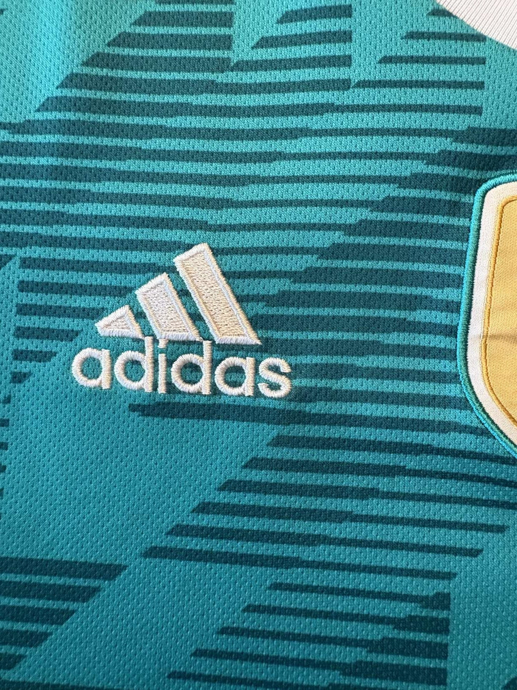 adidas branding on the 2018 Germany away shirt