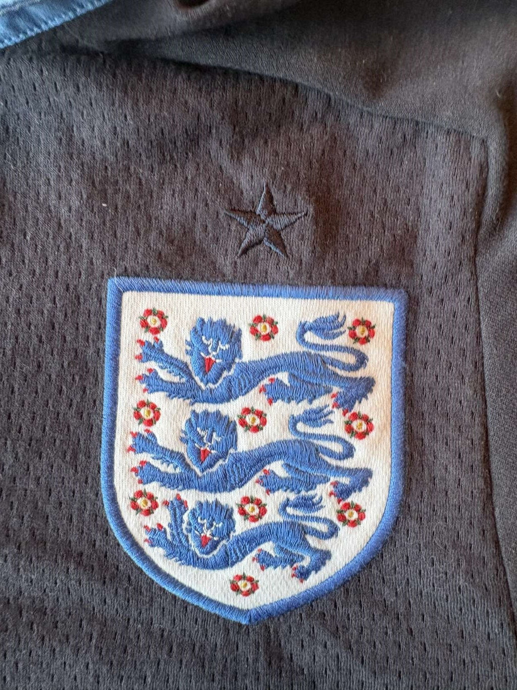 England three lions crest on the 2011/12 away shirt