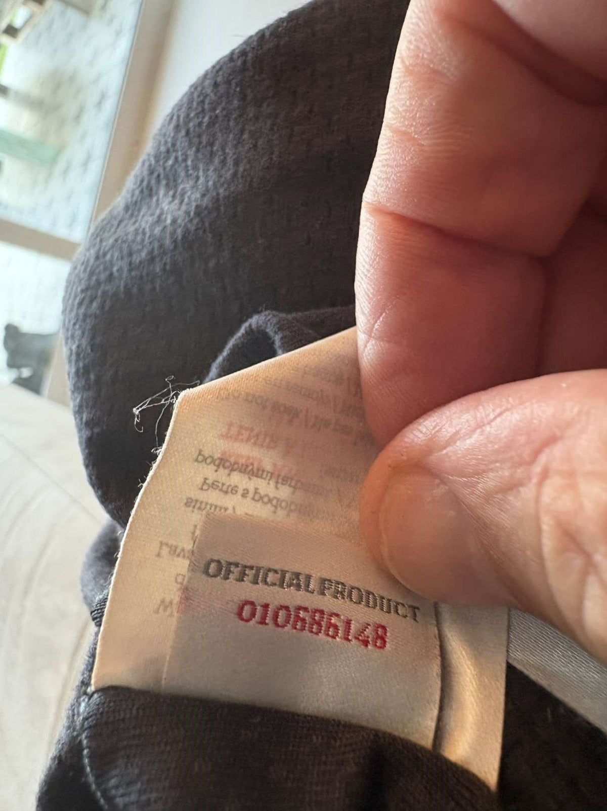 Inner label showing Umbro product code 010686148