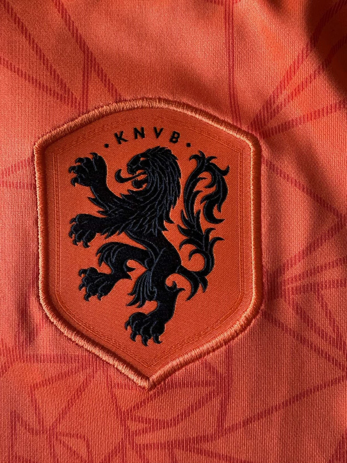 Holland crest on the 2020 Holland home shirt