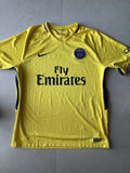 2017/18 Paris Saint-Germain away shirt in yellow, front, Nike