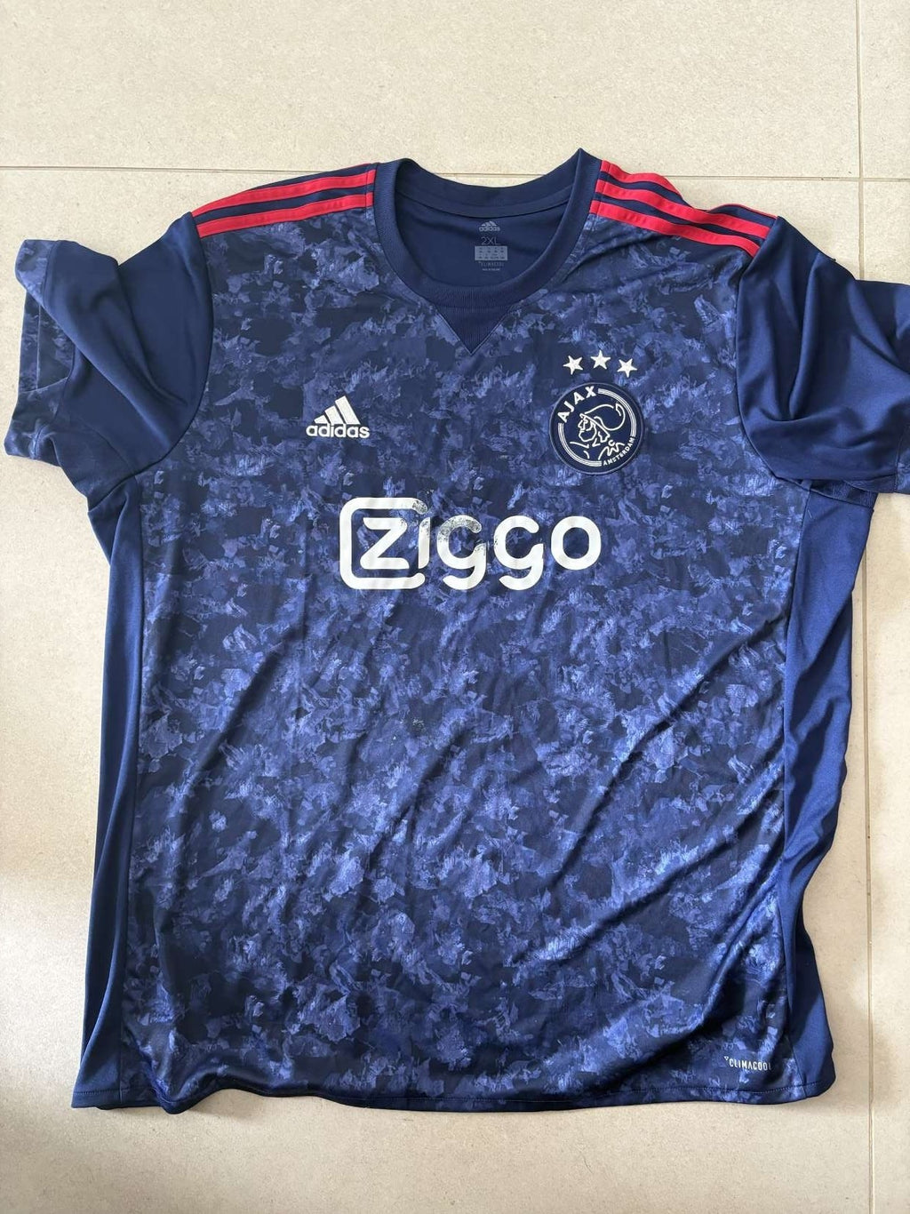 2017/18 Ajax away shirt, front, adidas with Ziggo sponsor