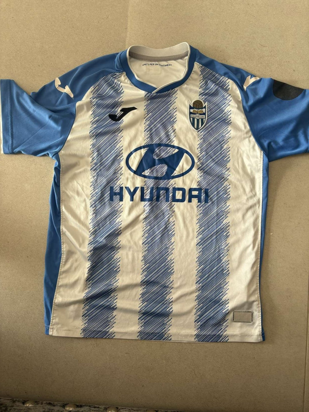 2018/19 Atletico Baleares home shirt, front, Joma with Hyundai sponsor