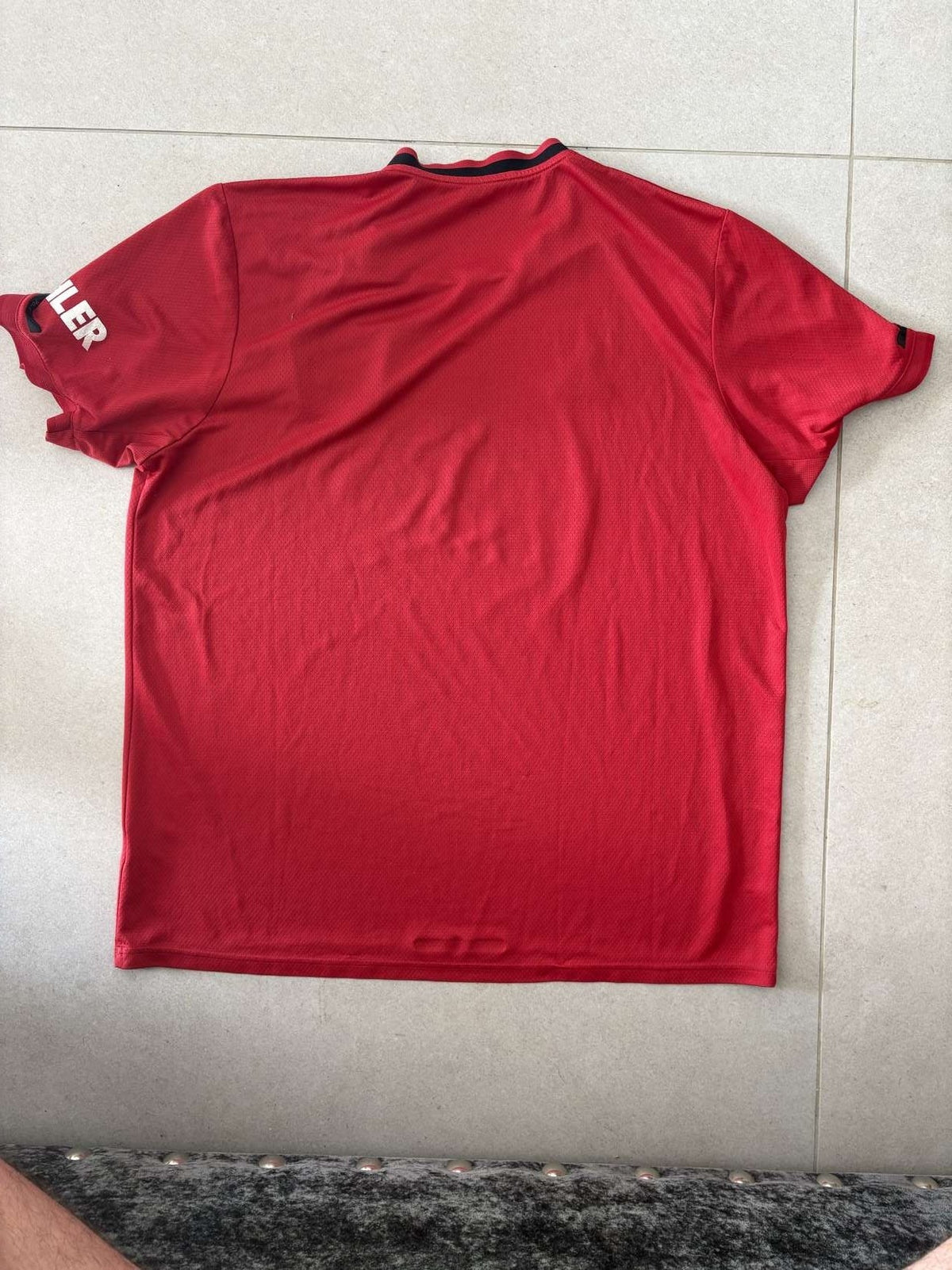 Manchester United home shirt, back view