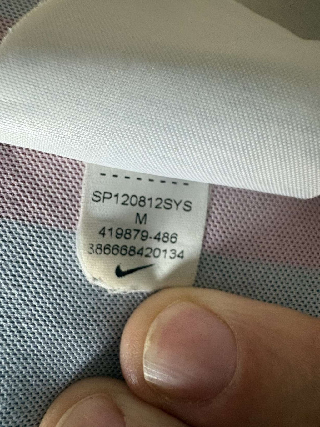 Inner label of Barcelona shirt LS554