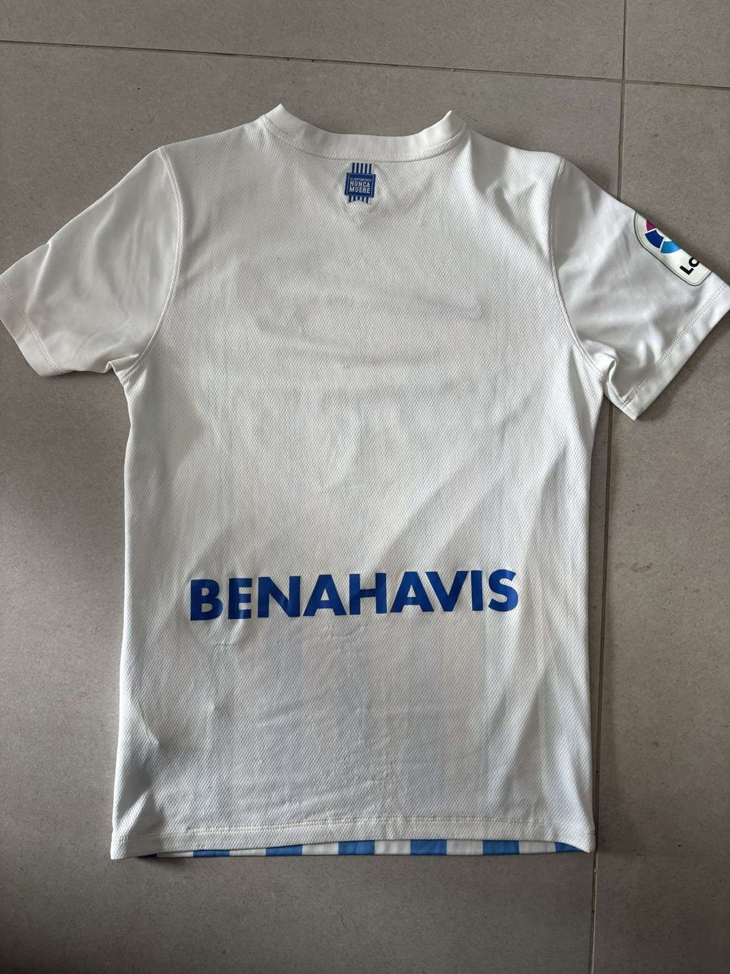 Malaga home shirt, back view
