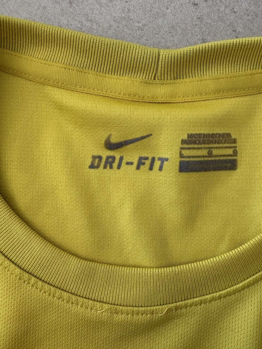 Collar detail of the Manchester City goalkeeper shirt
