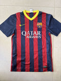 Barcelona home shirt, front, Nike with Qatar Airways sponsor