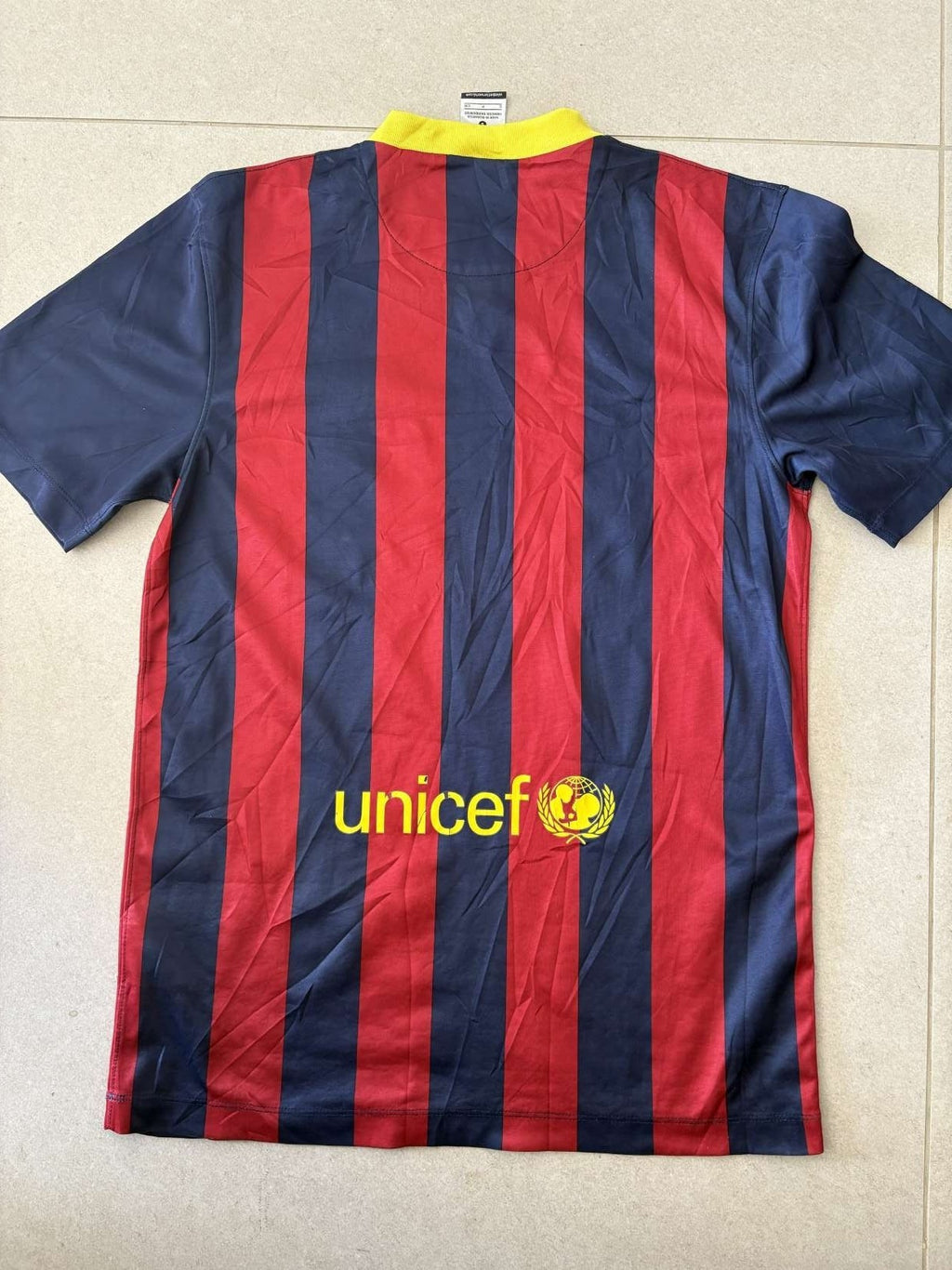 Barcelona home shirt, back view