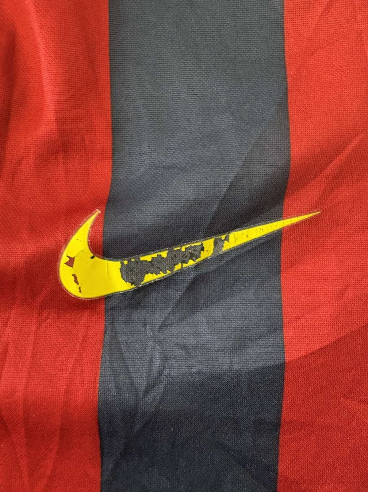 Nike branding on the Barcelona home shirt