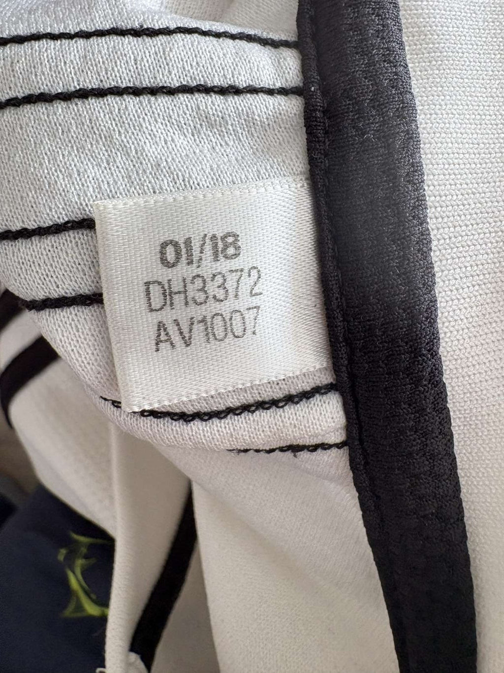 Inner product label of the Real Madrid shirt