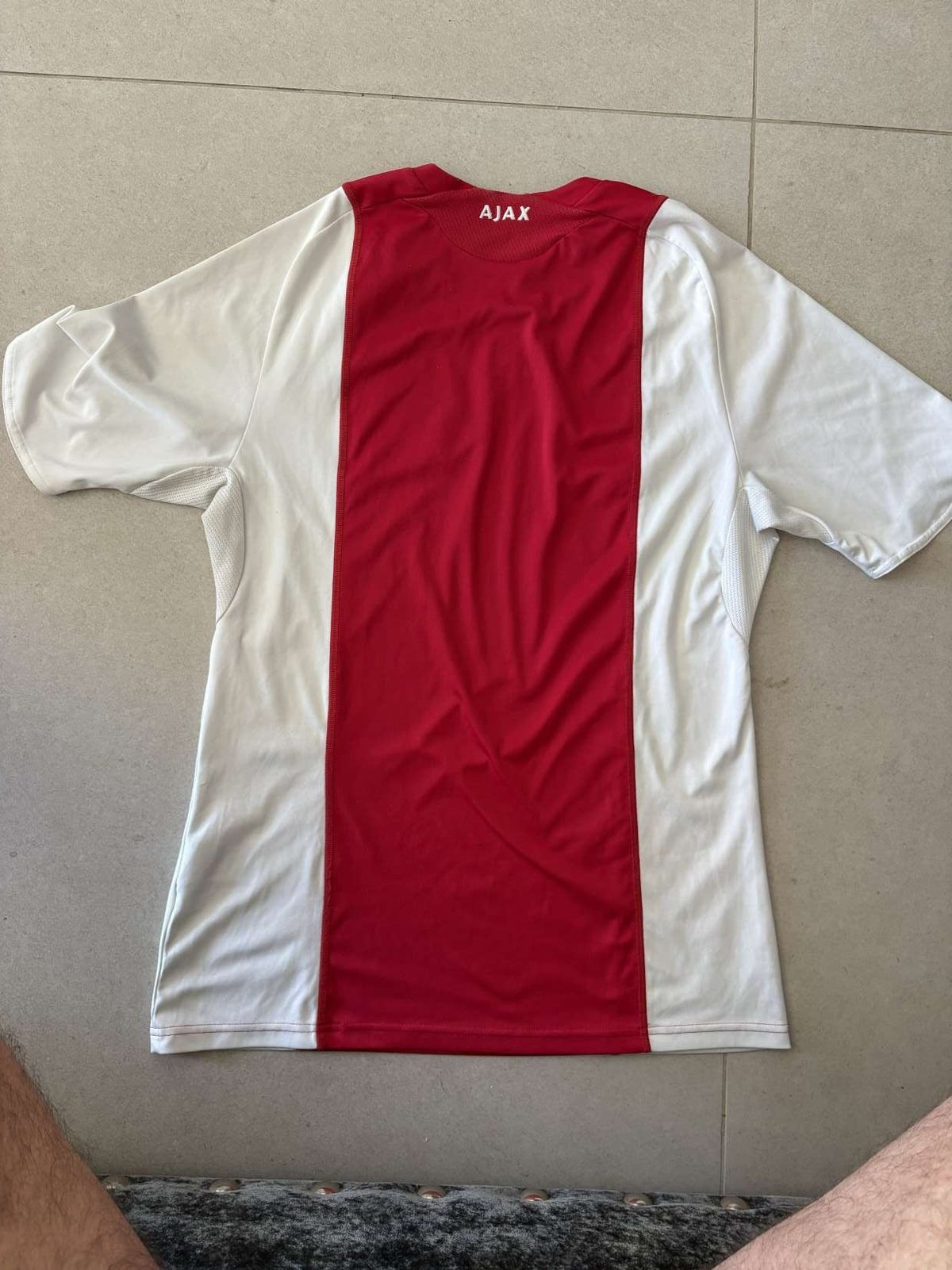 Ajax home shirt, back view